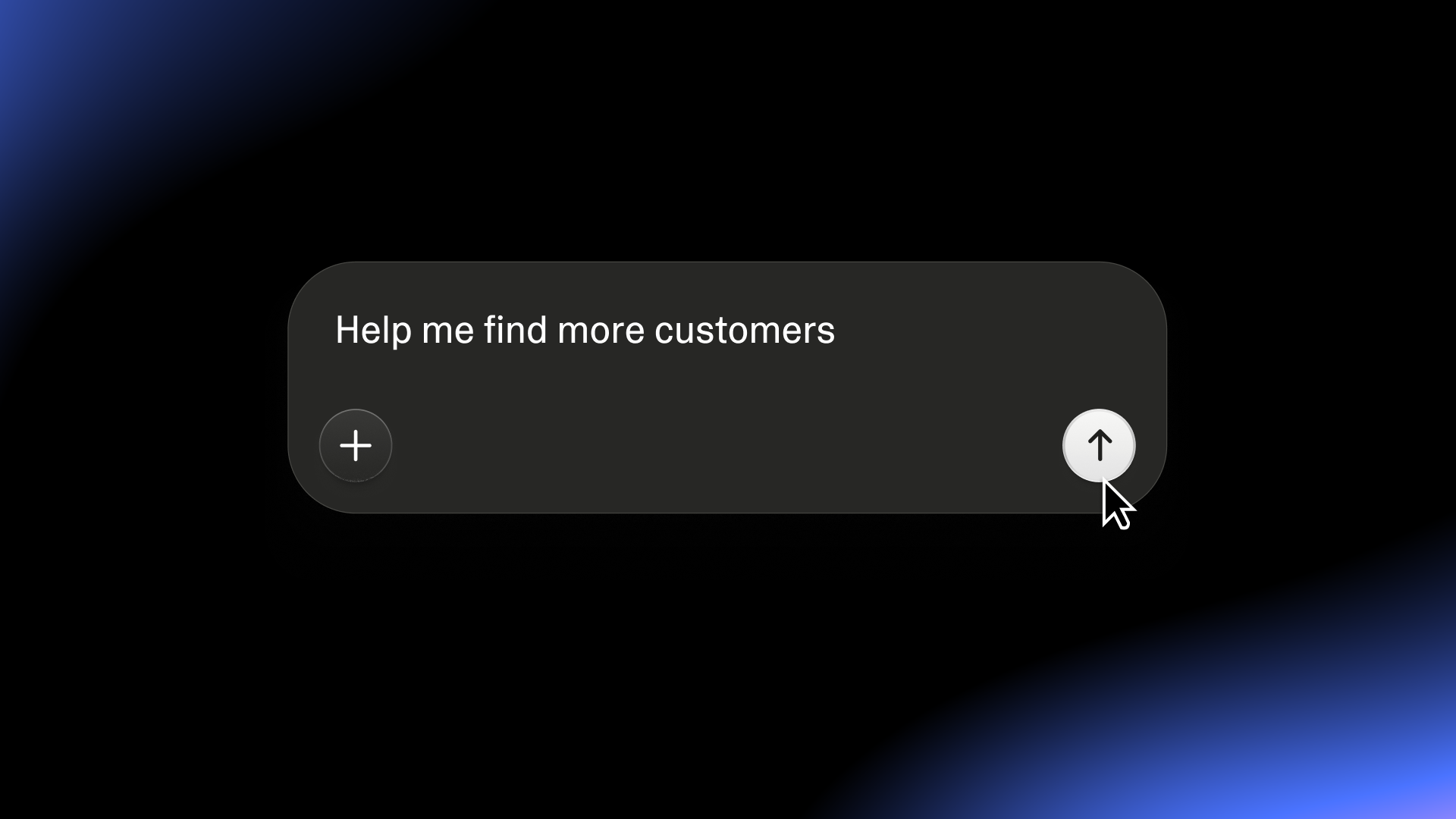 The Lovable chat box with the prompt "Help me find more customers"