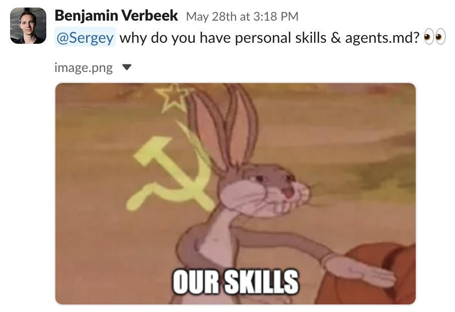 Slack screenshot:
