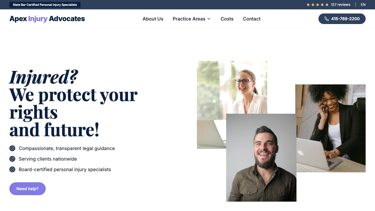 Apex Law Partners — Legal sample build screenshot