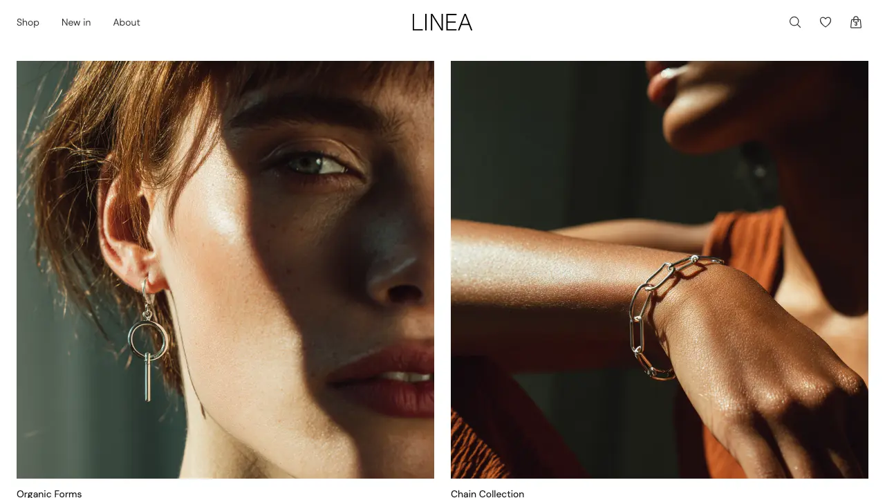 Jewelry store website template — ecommerce template preview