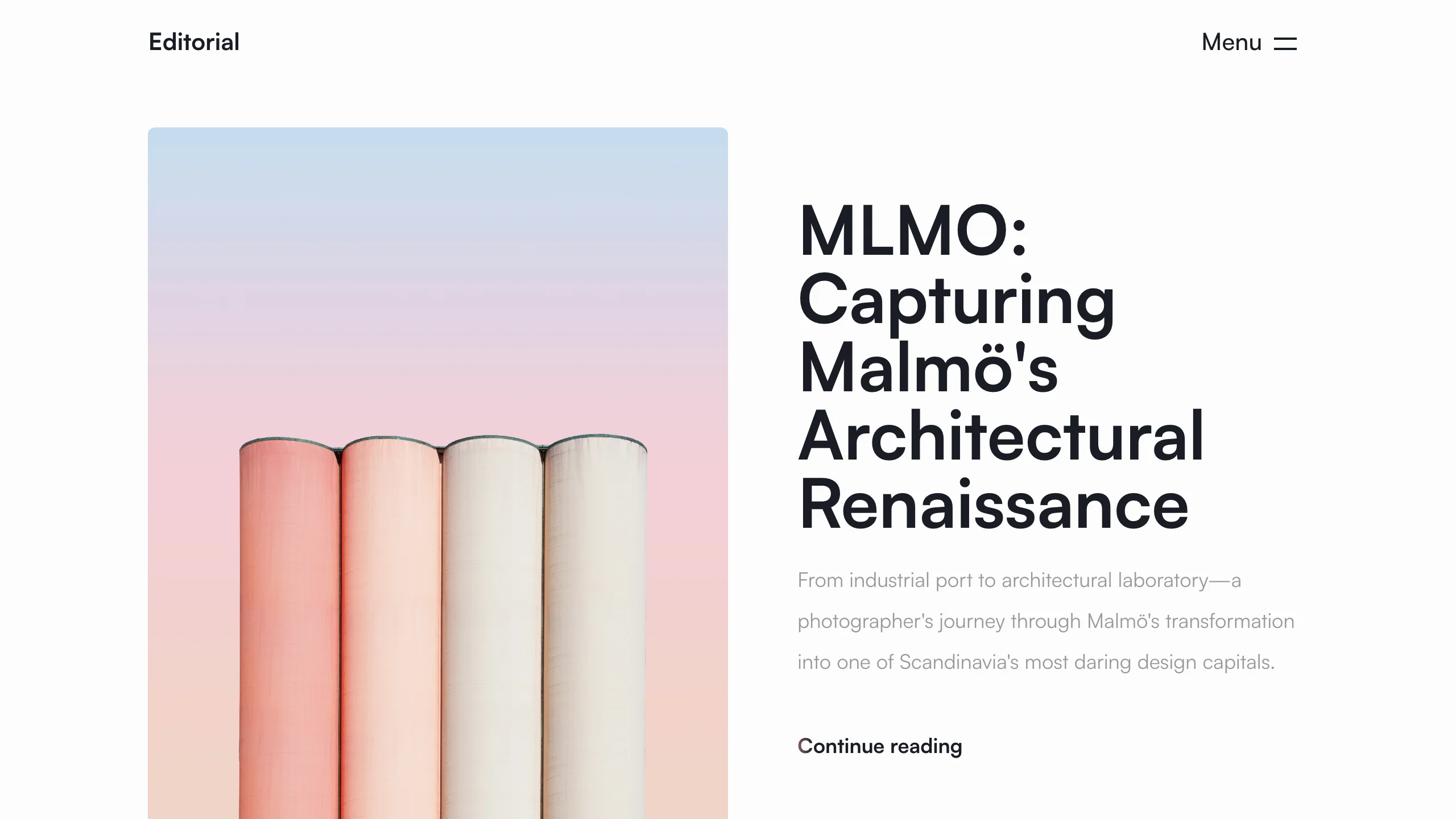 Architecture Blog Website Template — blog template preview