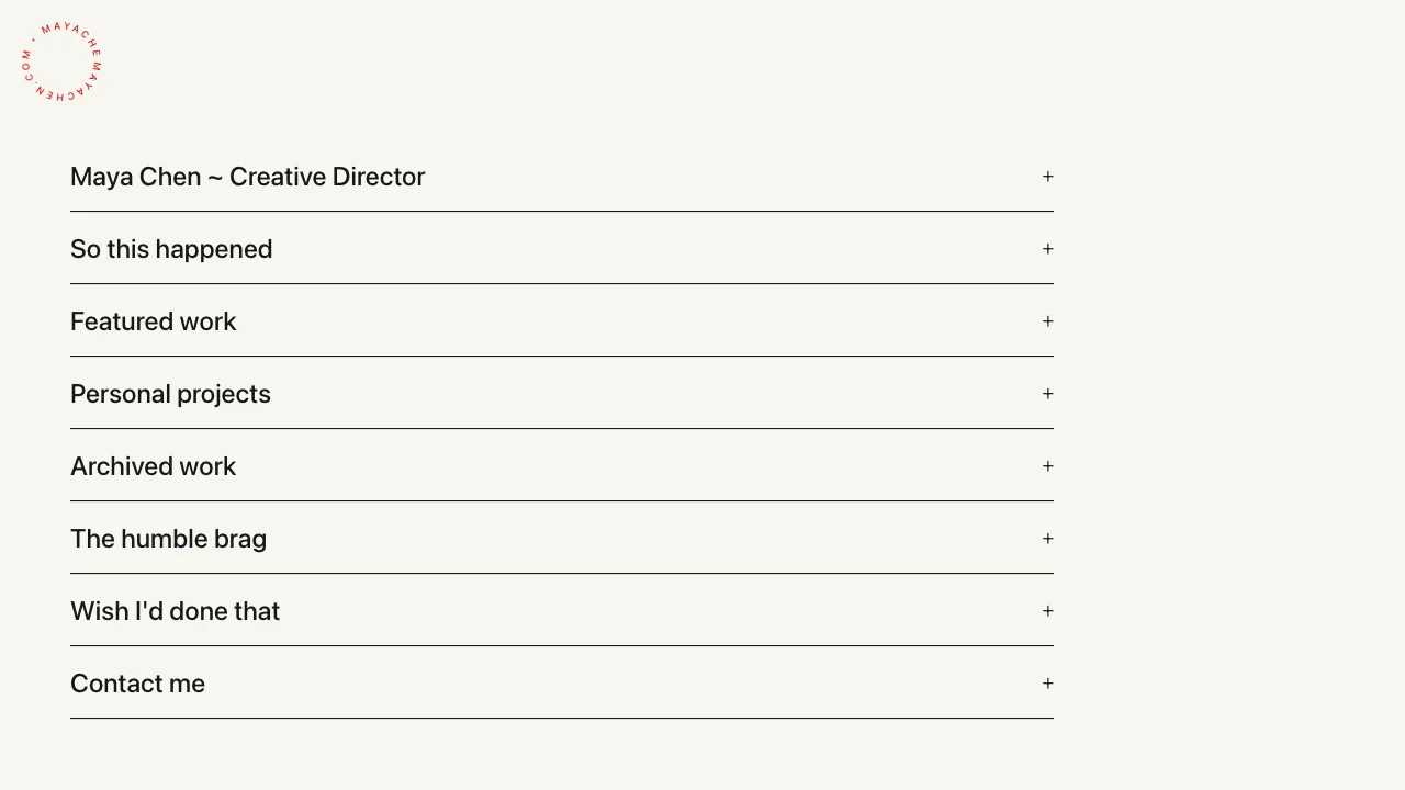 Accordion Portfolio template preview