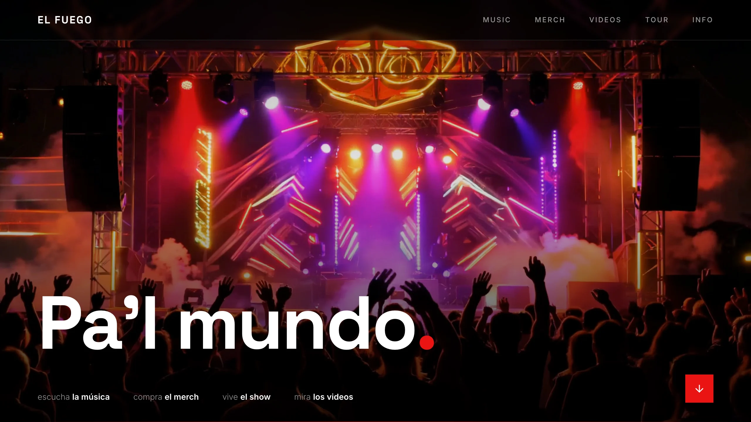 Latin Artist Page — music template preview