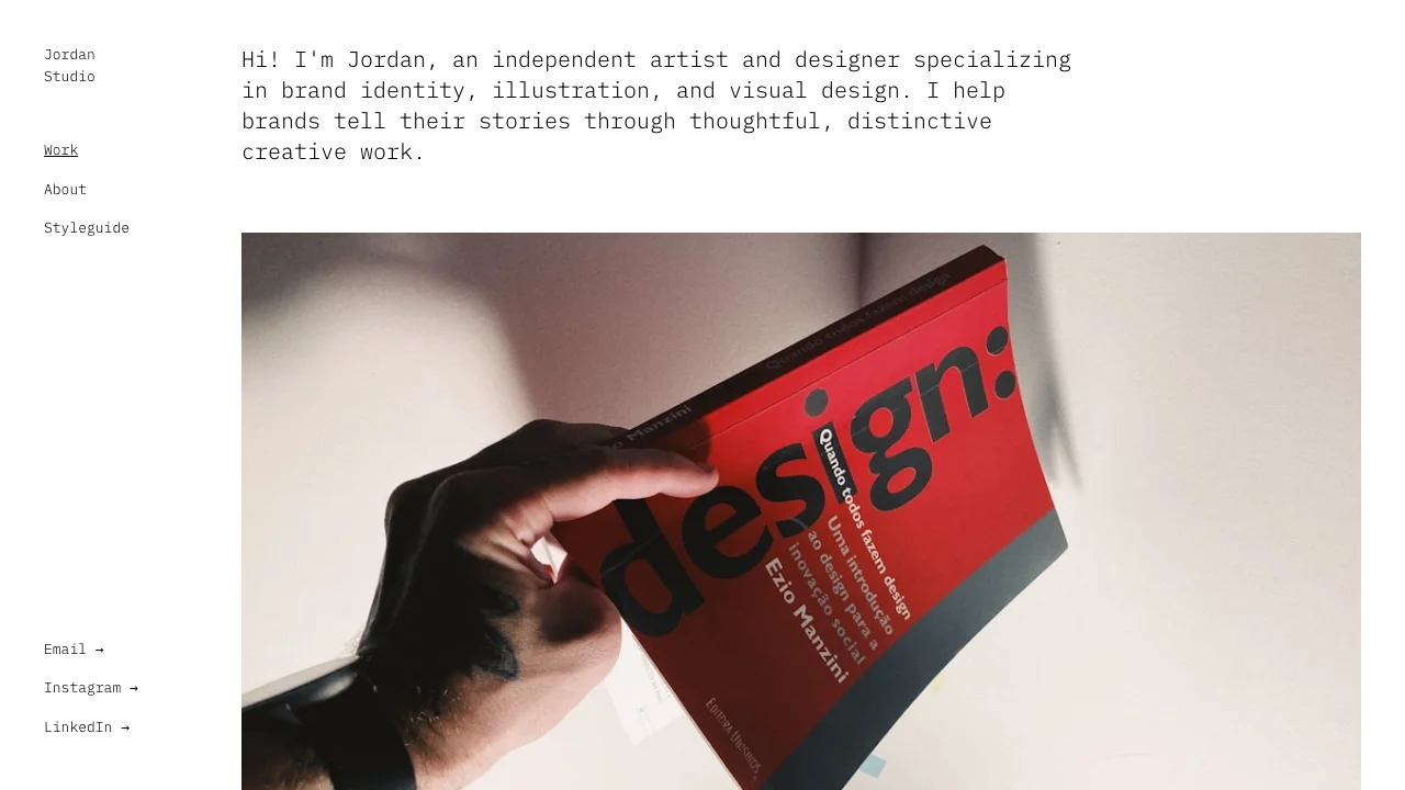 Minimal Design Portfolio — portfolio template preview