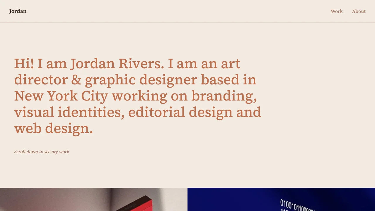 Gallery Design Portfolio — portfolio template preview