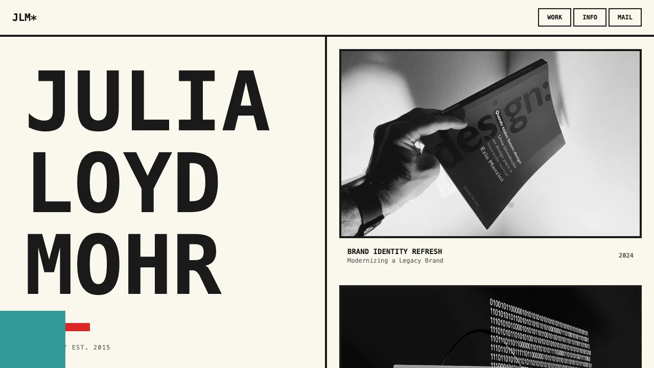 Brutalist Portfolio — portfolio template preview