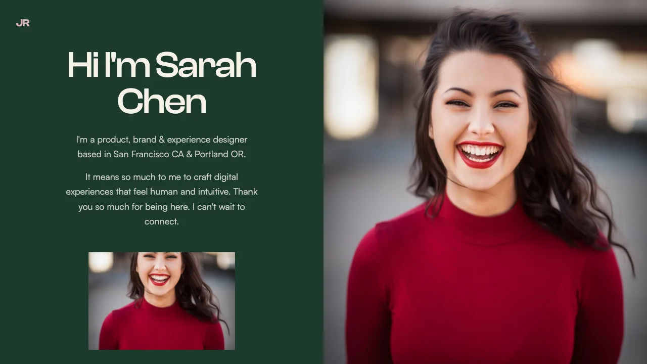 Green Design Portfolio — portfolio template preview