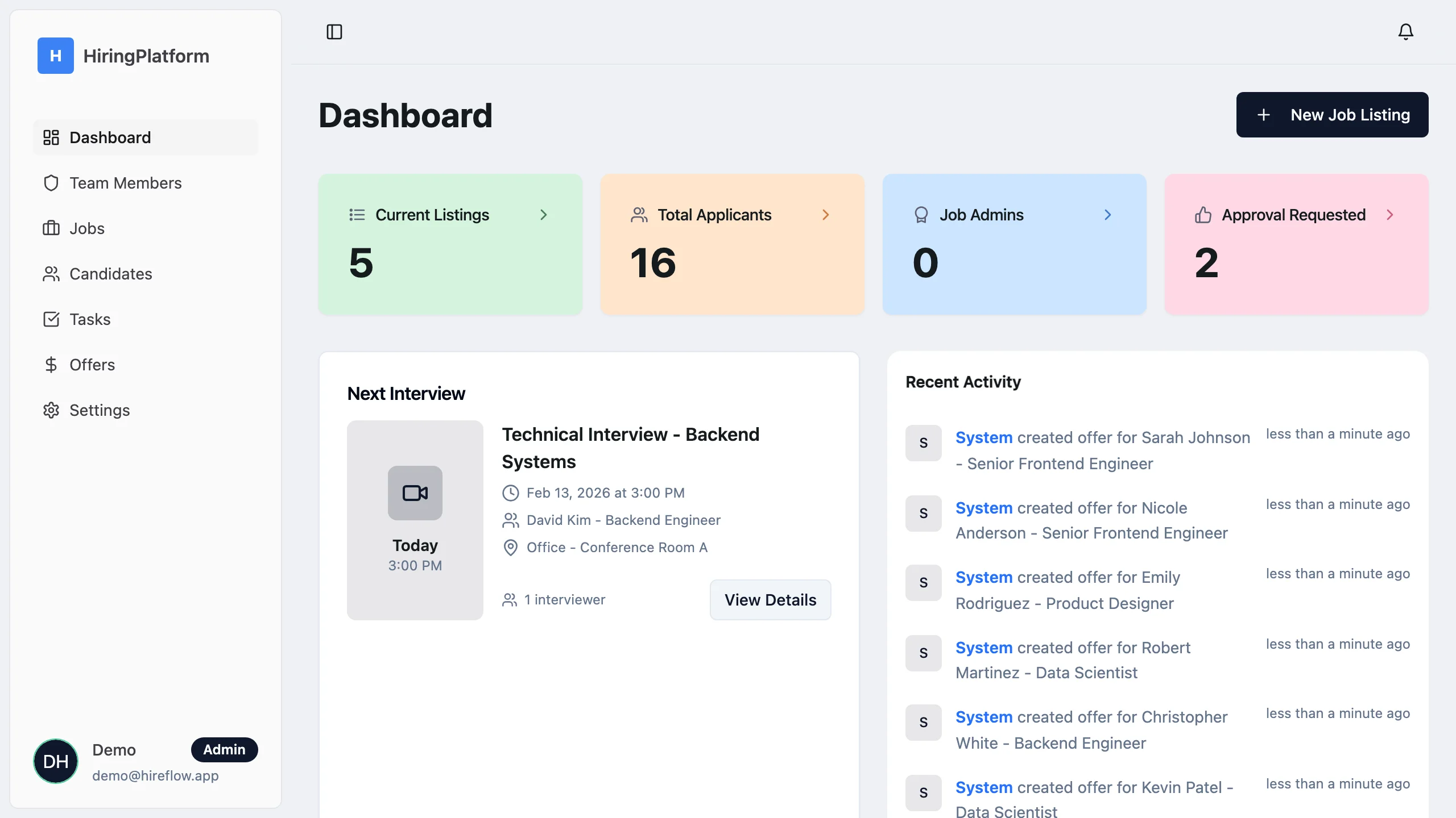 Applicant Tracking System (ATS) Template — internal tools template preview