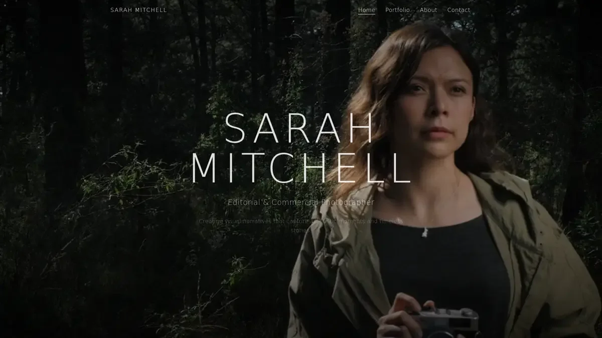 Photography Portfolio Website Template — portfolio template preview