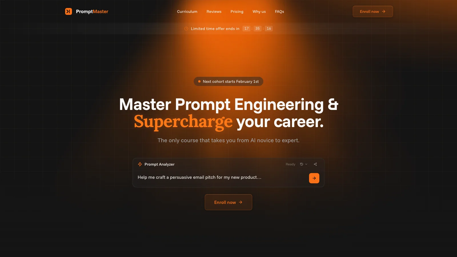 Course Landing Page template preview