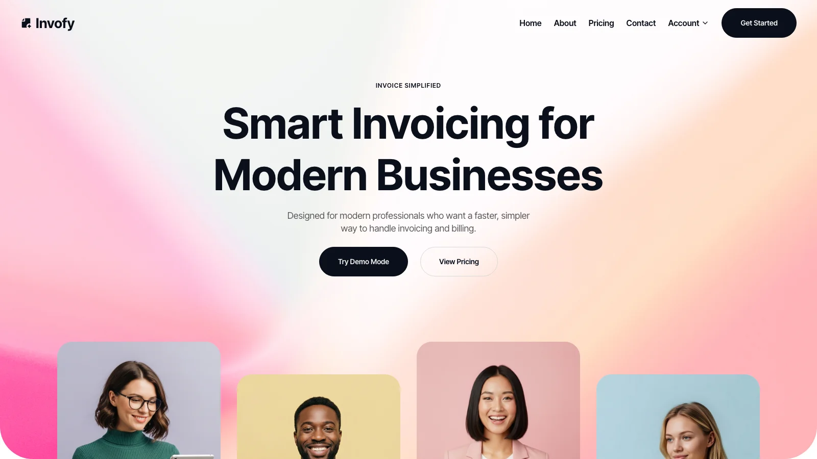 Freelance Invoicing — saas template preview
