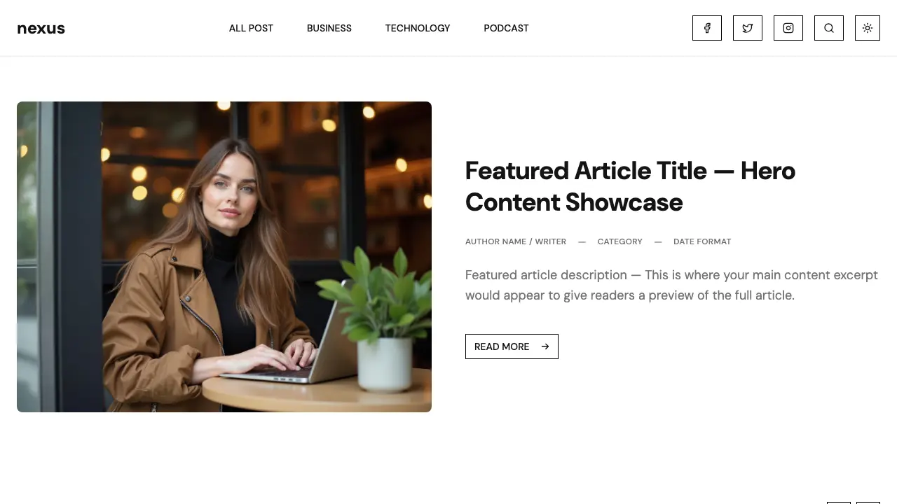 Brutalist Blog — blog template preview