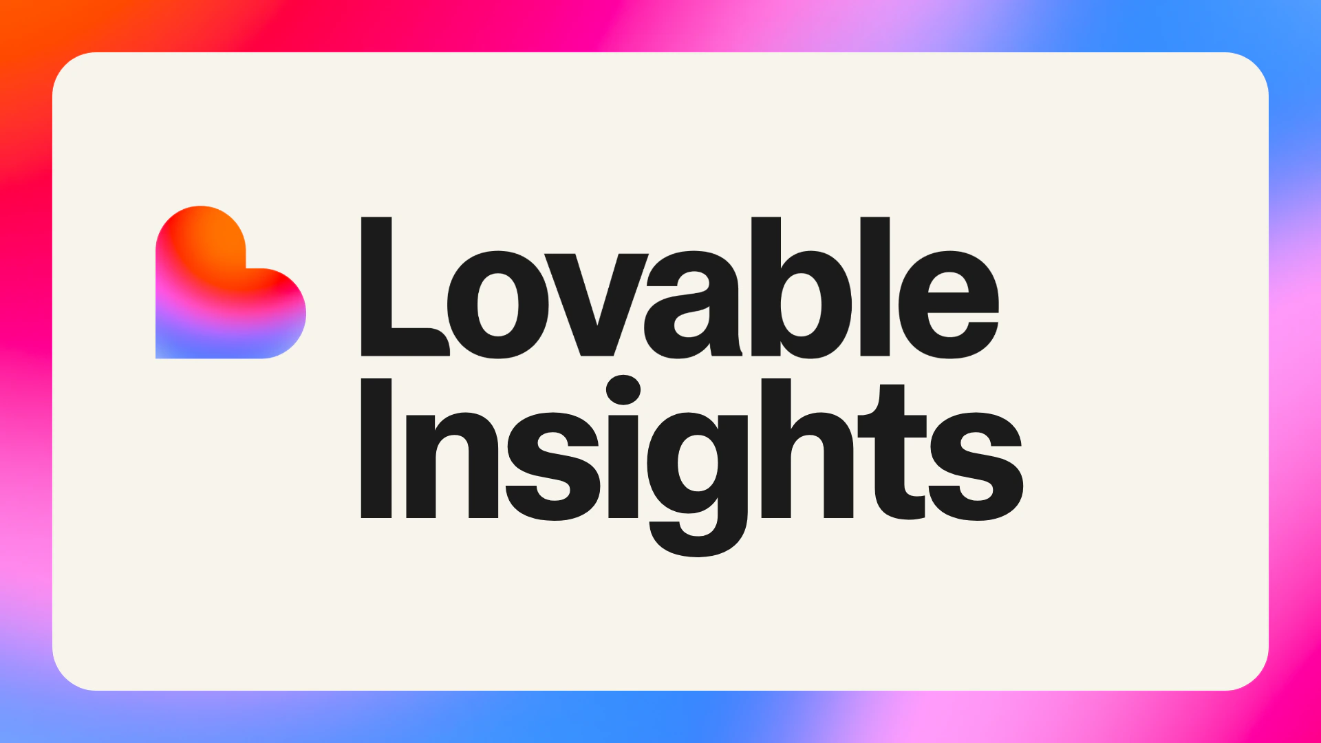 Lovable Insights template preview