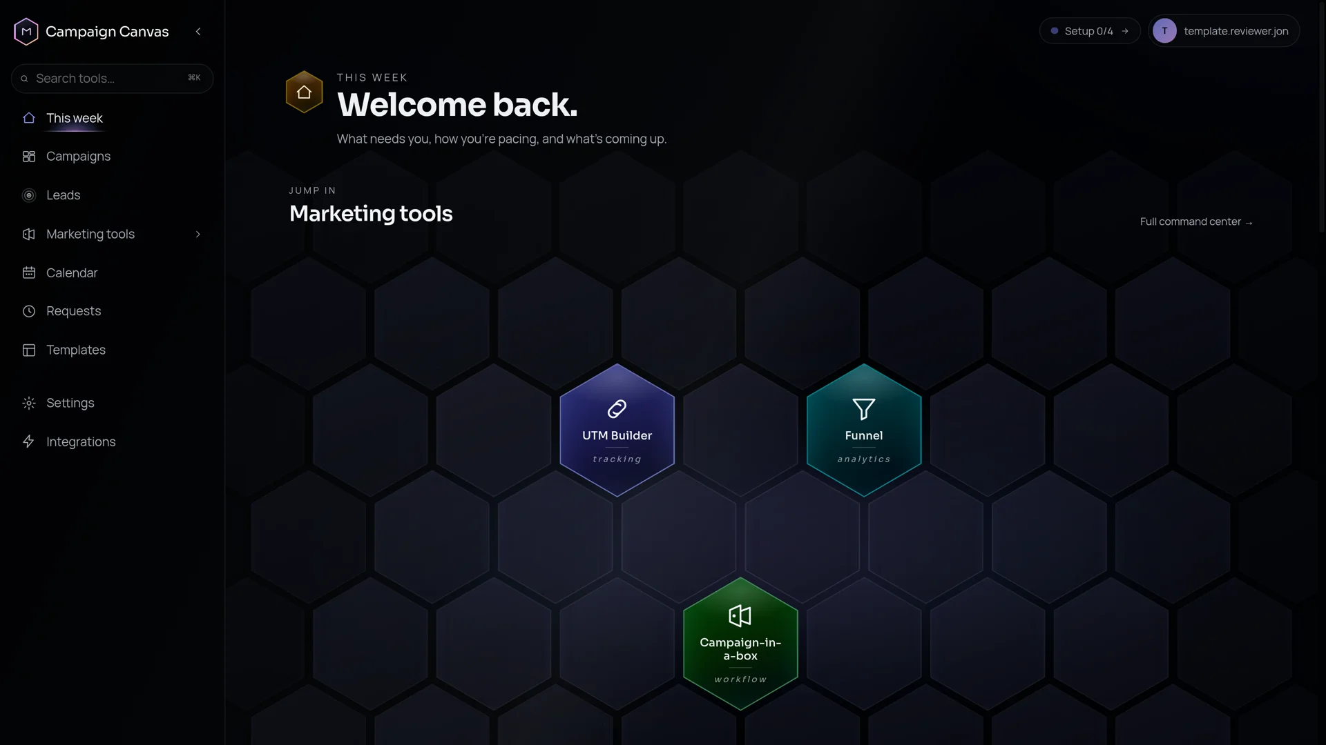 Marketing Campaign Hub template preview