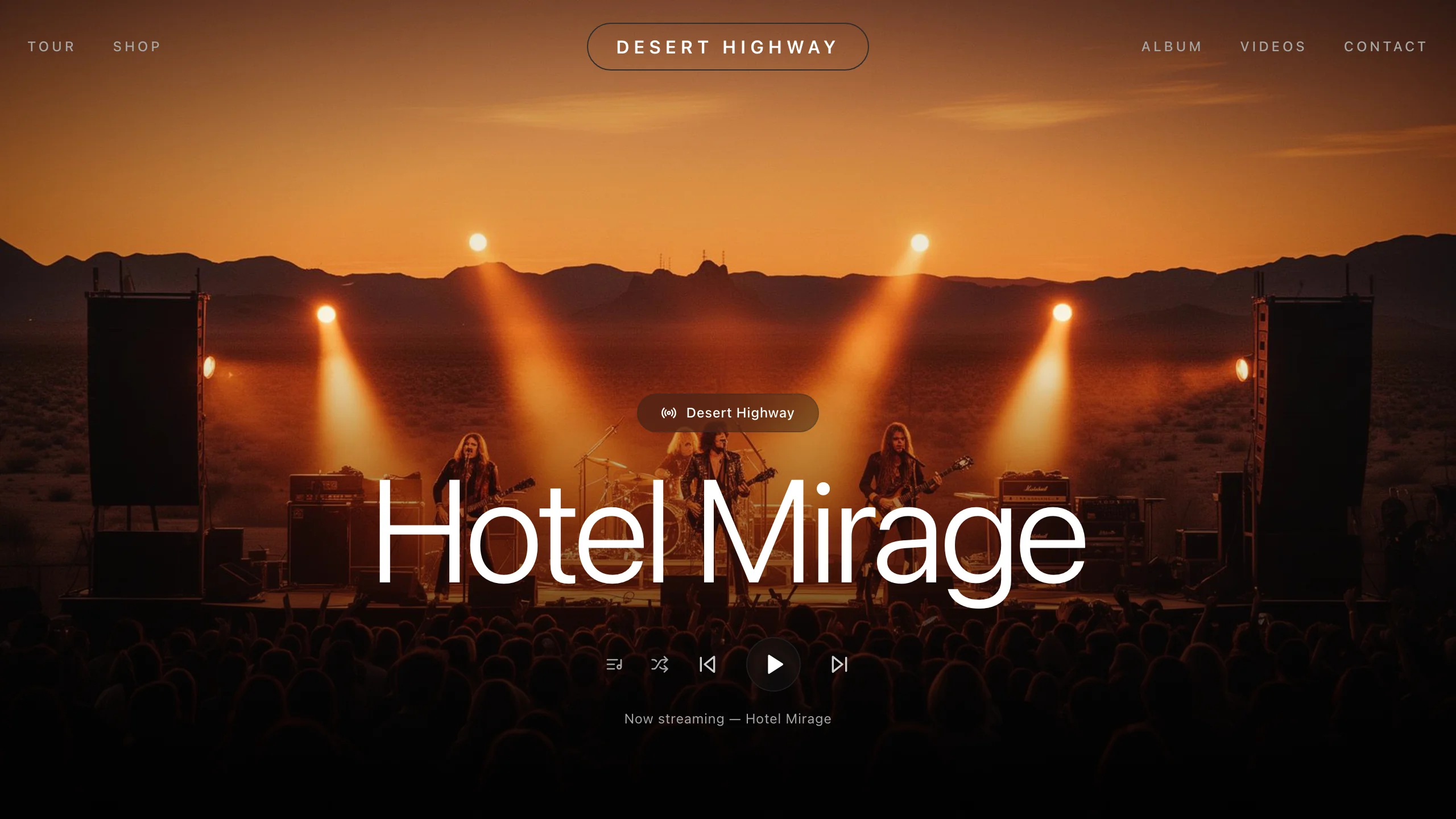 Indie Band Site — music template preview