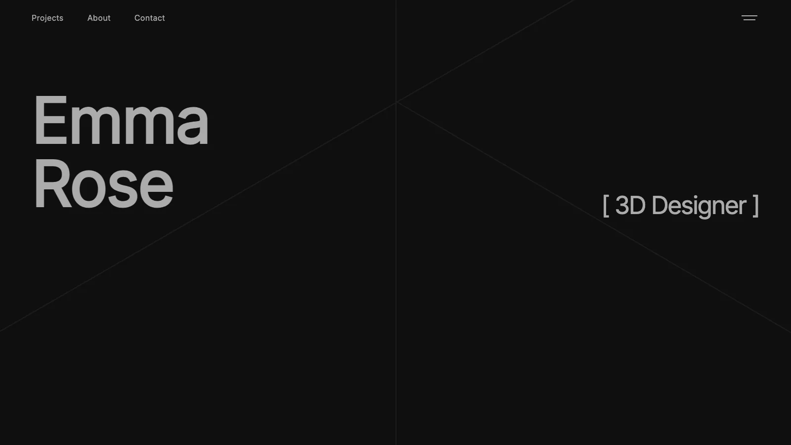 Dark Design Portfolio template preview