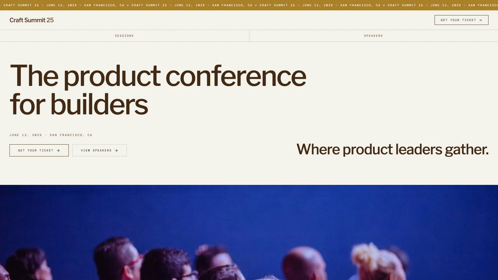 Dark Conference Site template preview