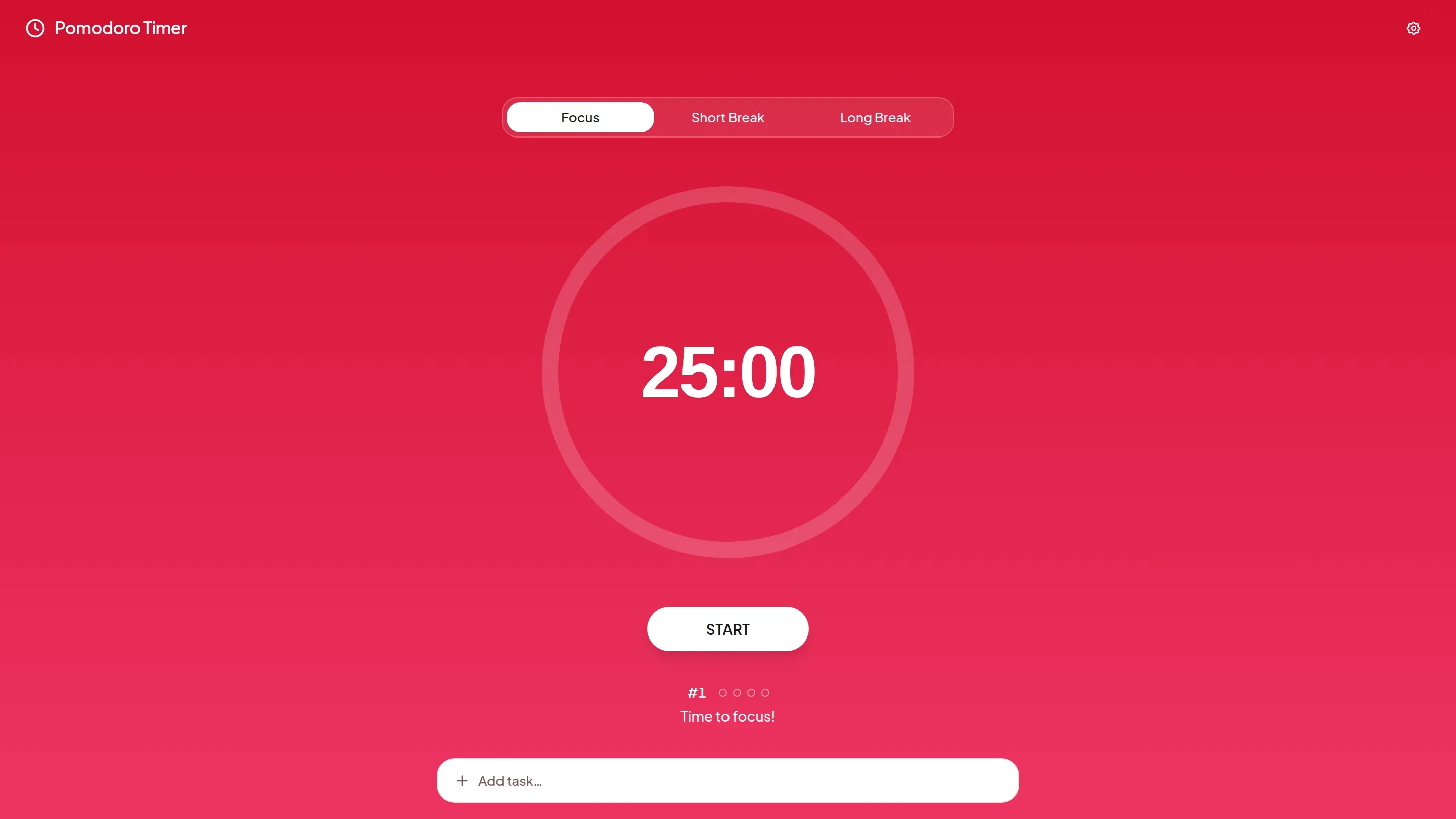 Vista previa de la plantilla Pomodoro Timer