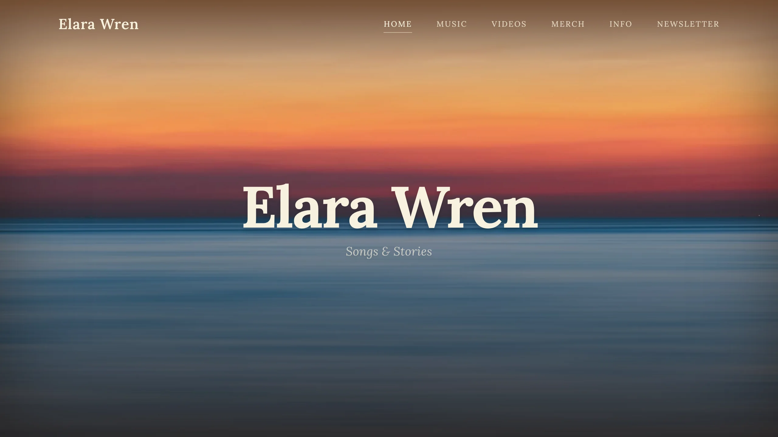 Folk Musician Site — music template preview