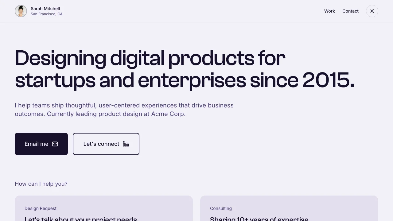 Speaker Portfolio — portfolio template preview
