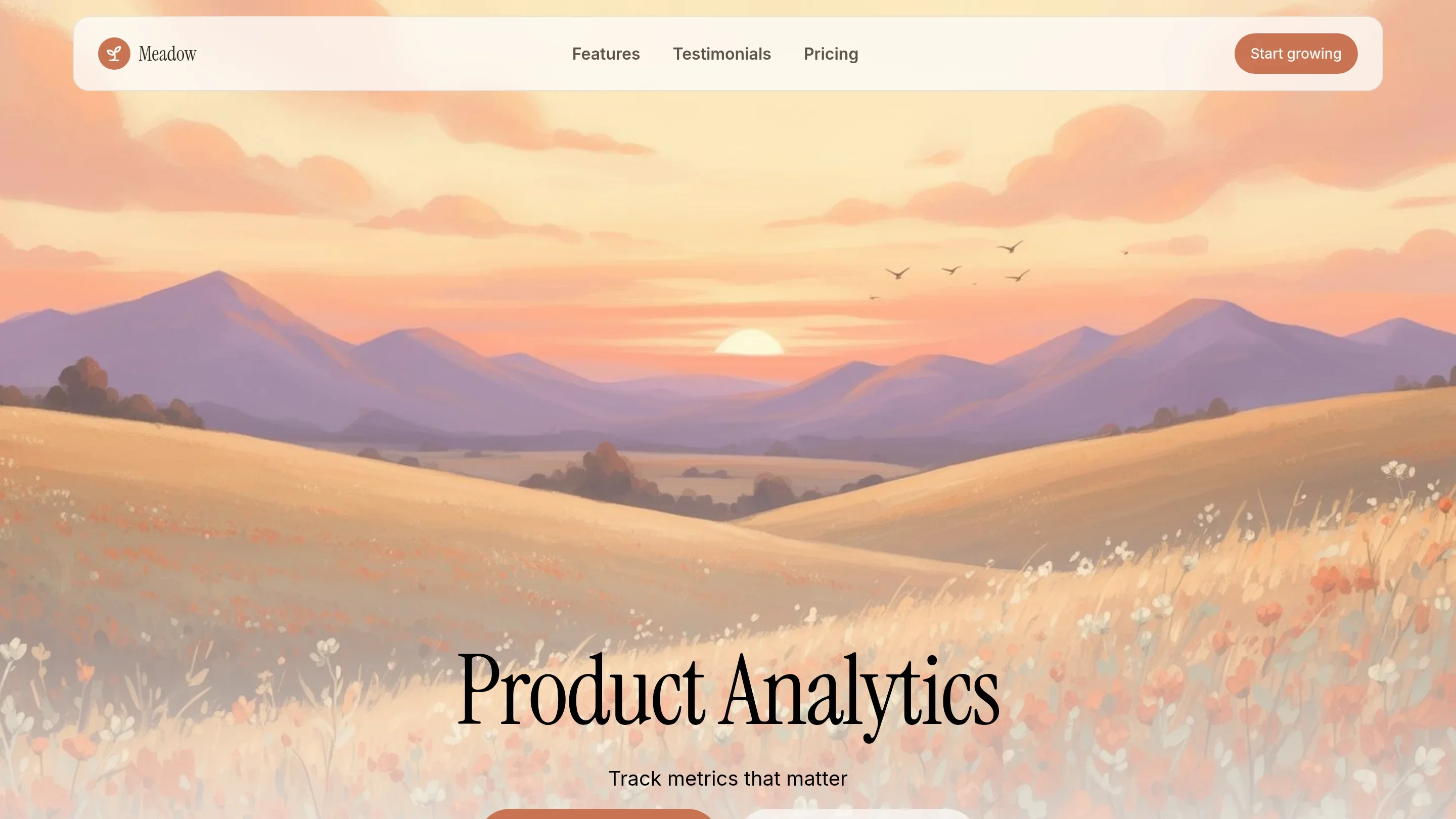 Vista previa de la plantilla Product Analytics