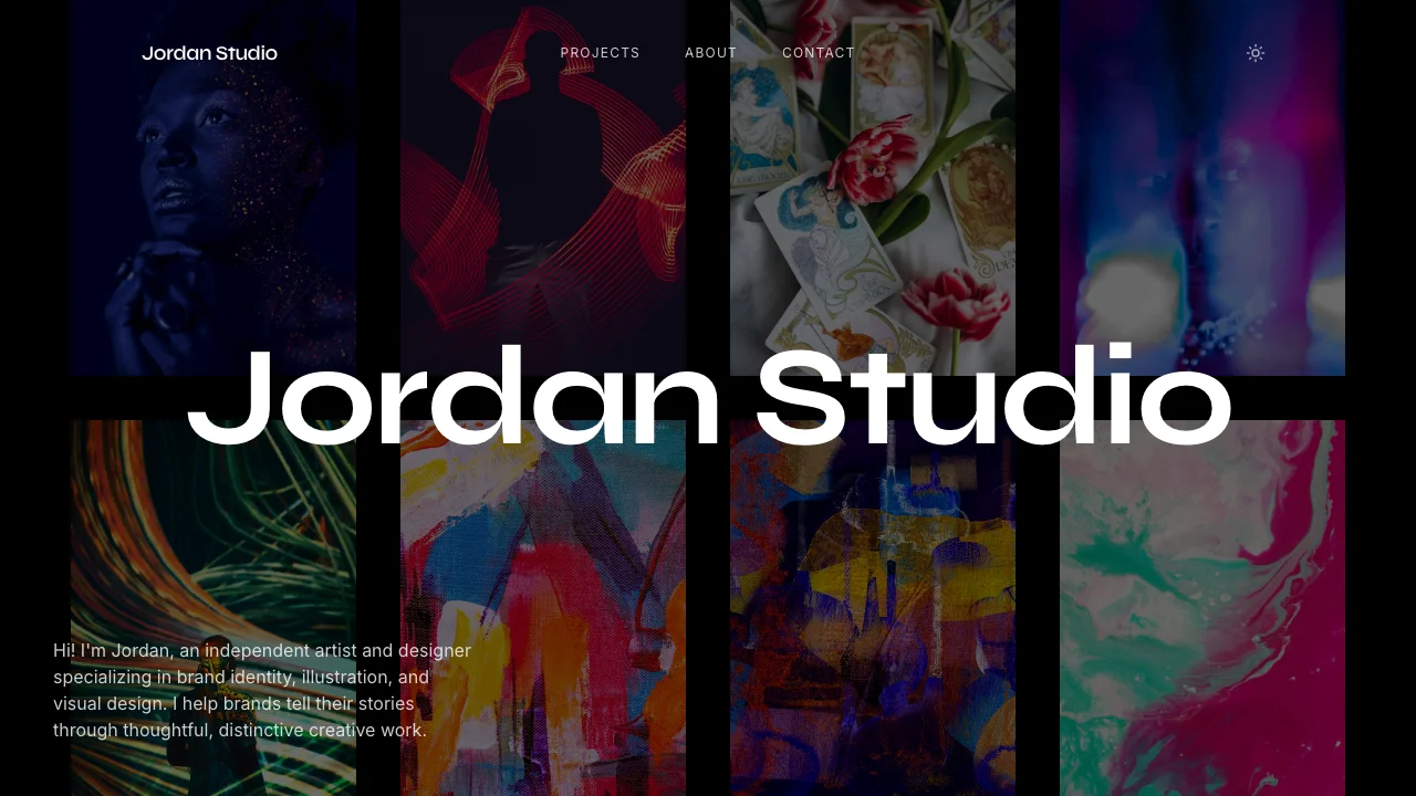 Dark Creative Portfolio template template preview