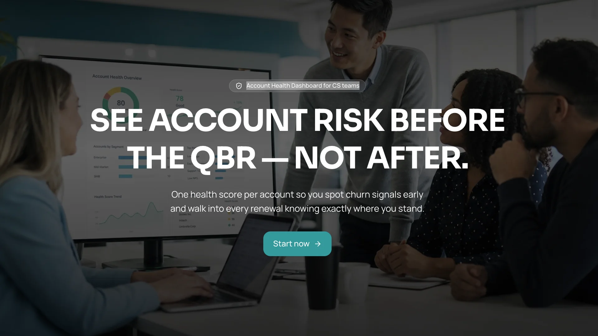 Account Health Dashboard — internal tools template preview