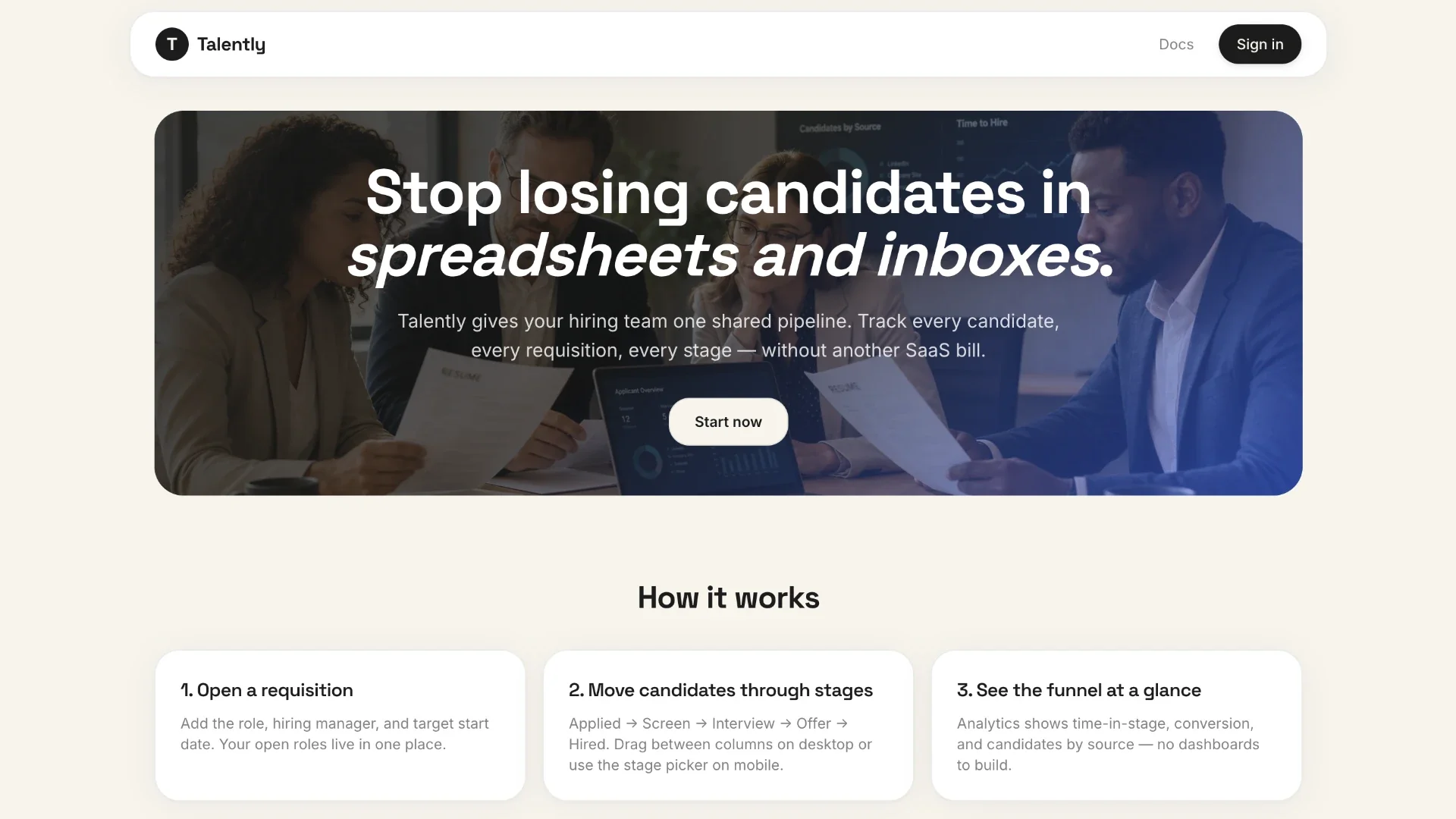 Hiring Pipeline Tracker — internal tools template preview