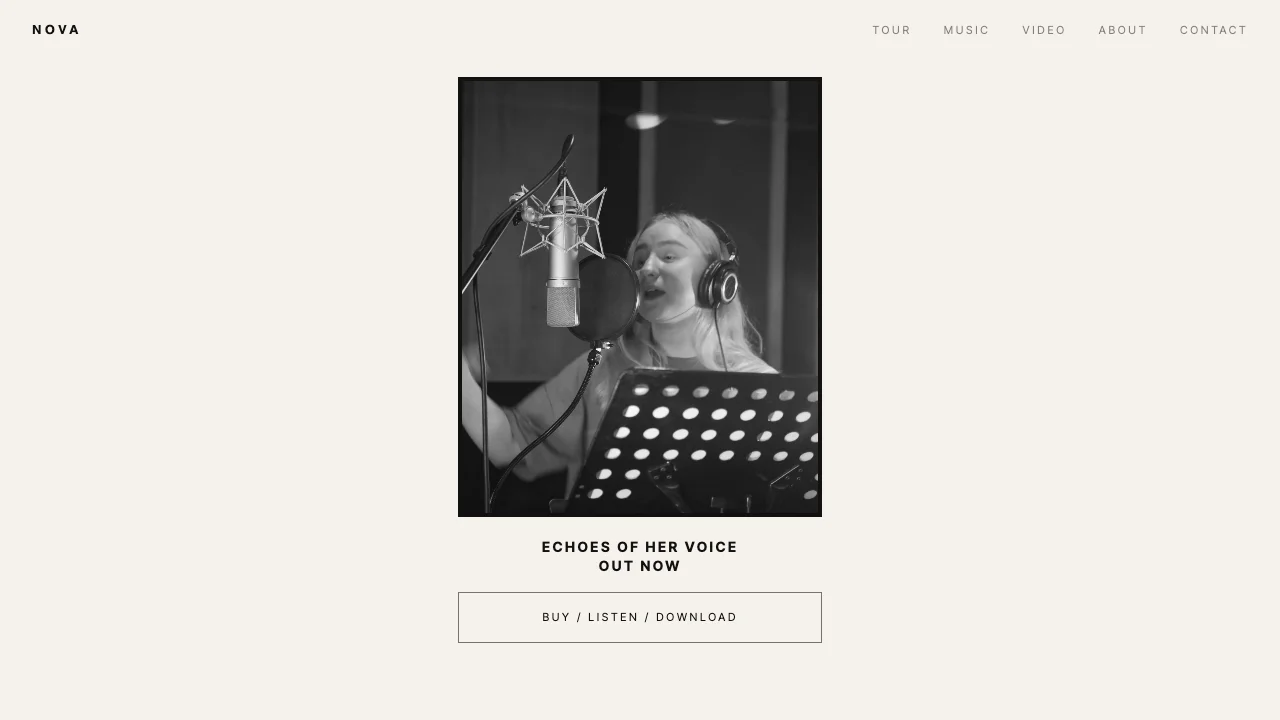 Solo Musician Site — music template preview