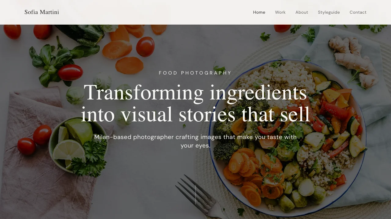 Food Photo Portfolio — portfolio template preview