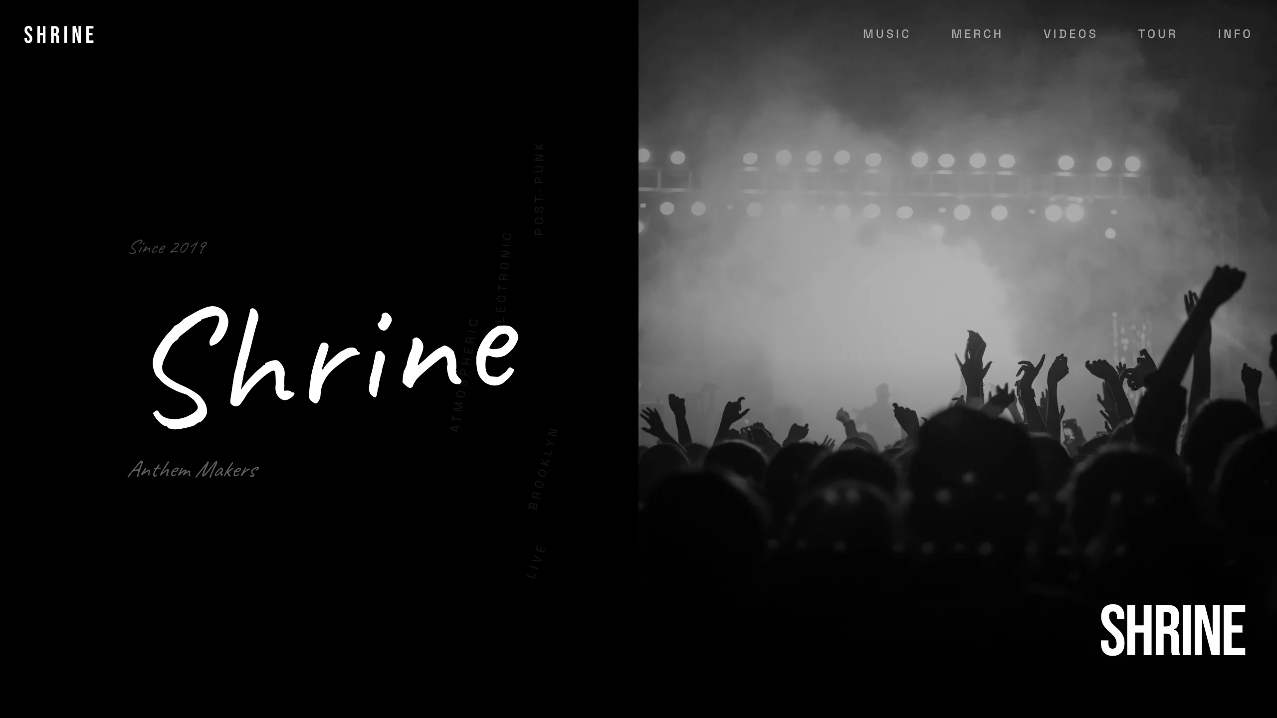 Band & Music Artist Website Template — music template preview
