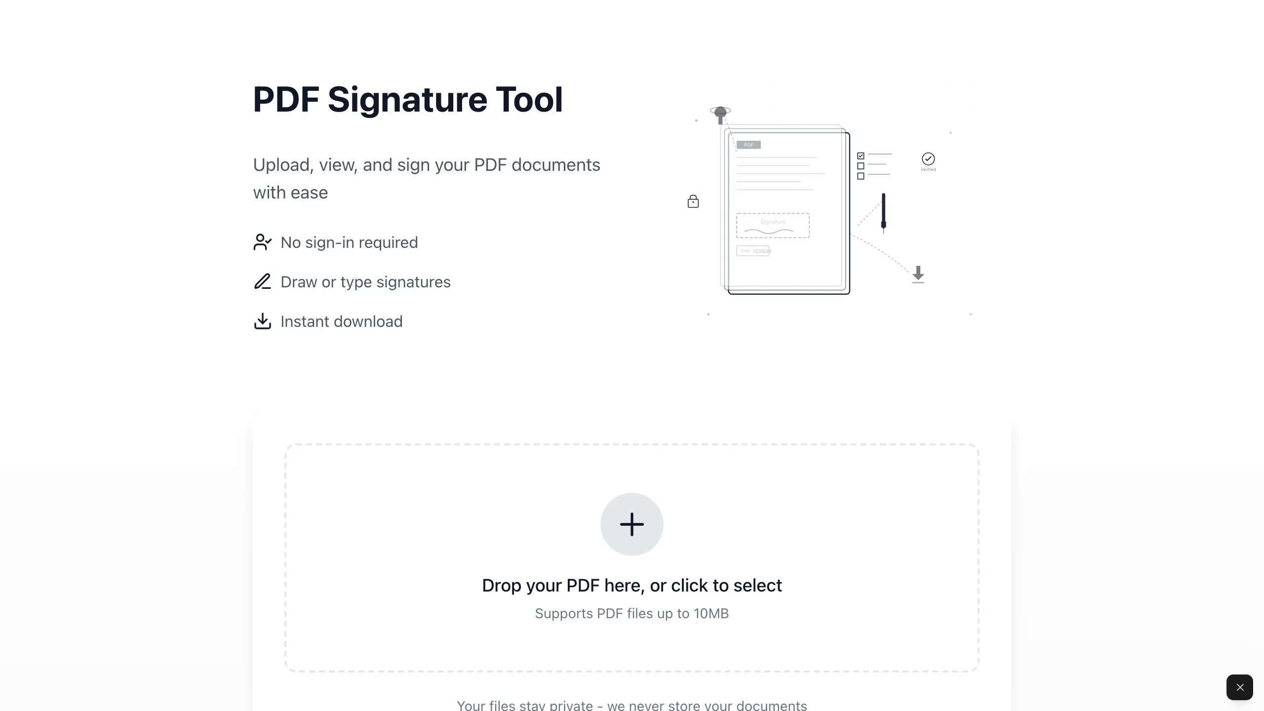 PDF Signing Tool template preview