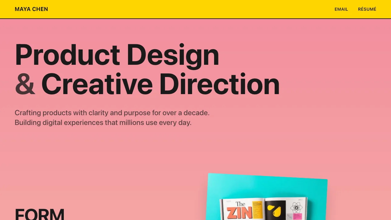 Gradient Portfolio — portfolio template preview