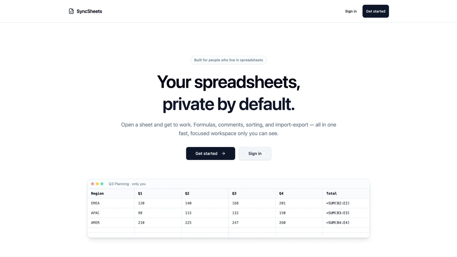 Online Spreadsheet Editor template preview