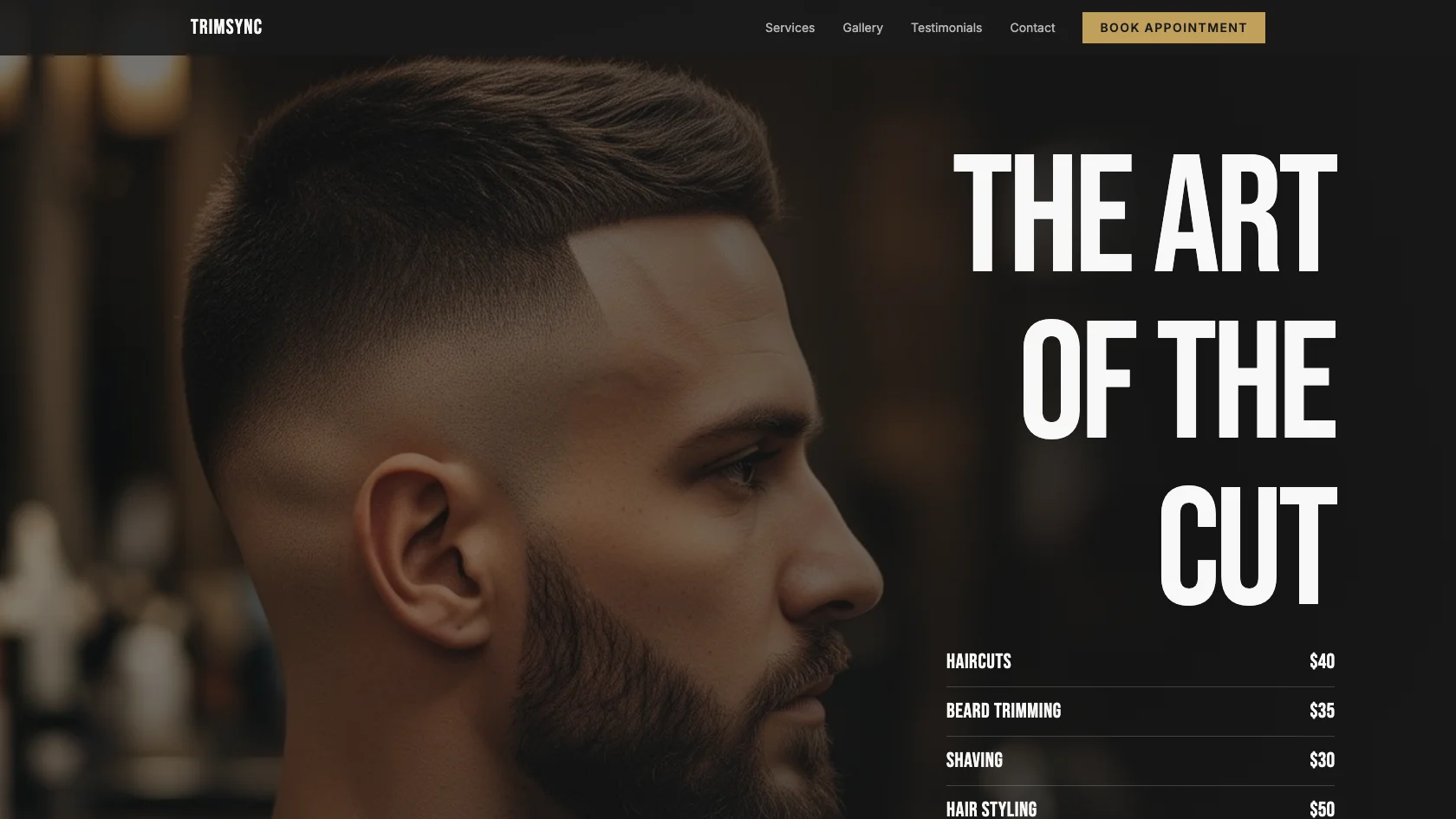 TrimSync Barbershop — Barbershop sample build screenshot