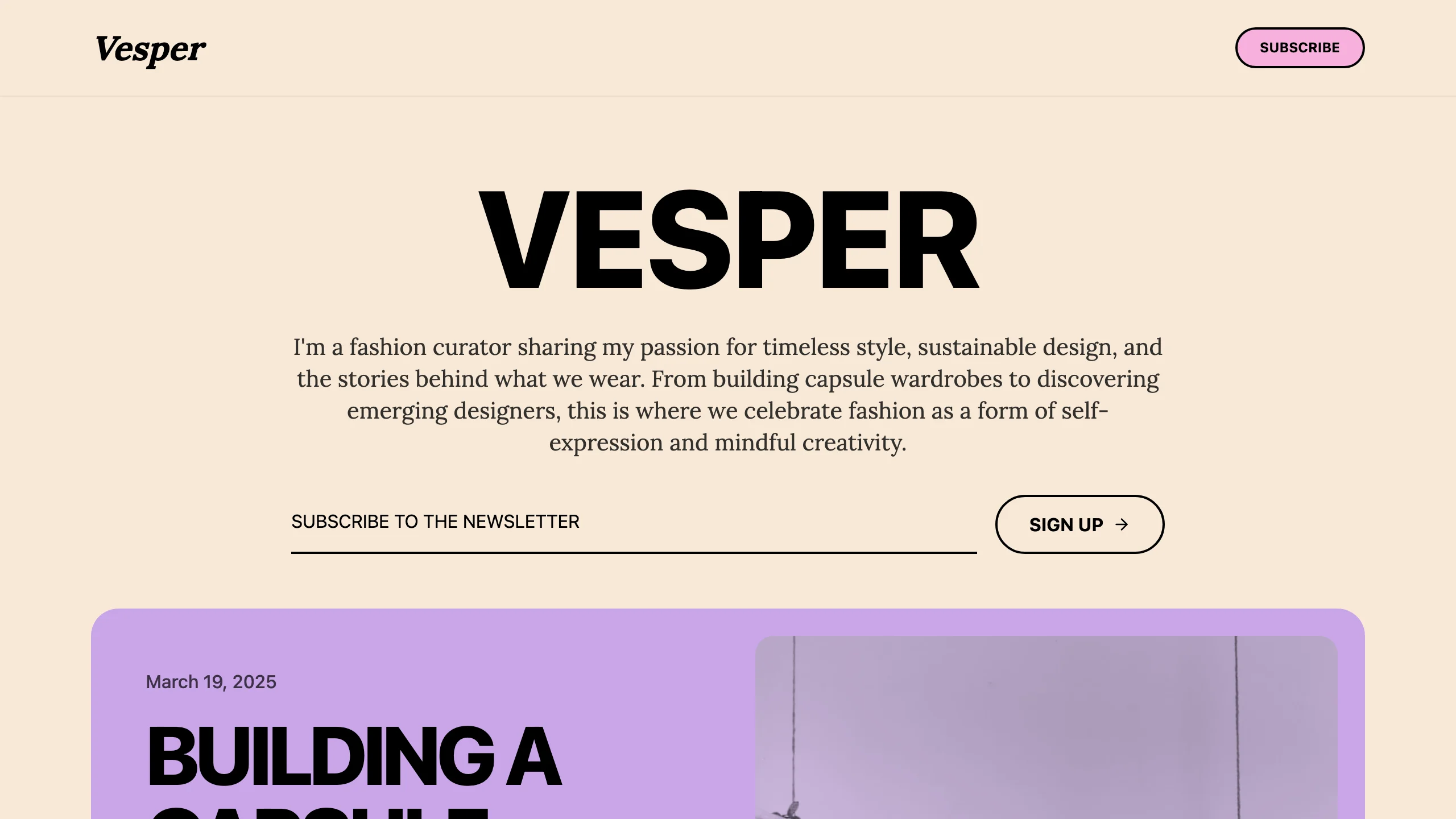 Fashion Blog template — blog template preview