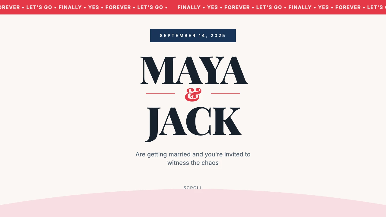 Poster Wedding Site — events template preview