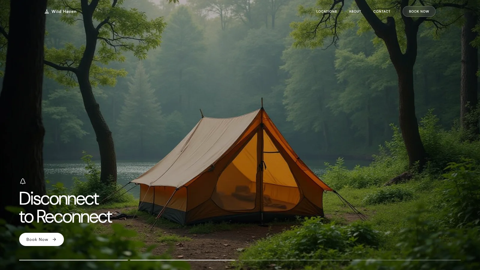Glamping & Off-Grid Retreat Booking Template template preview